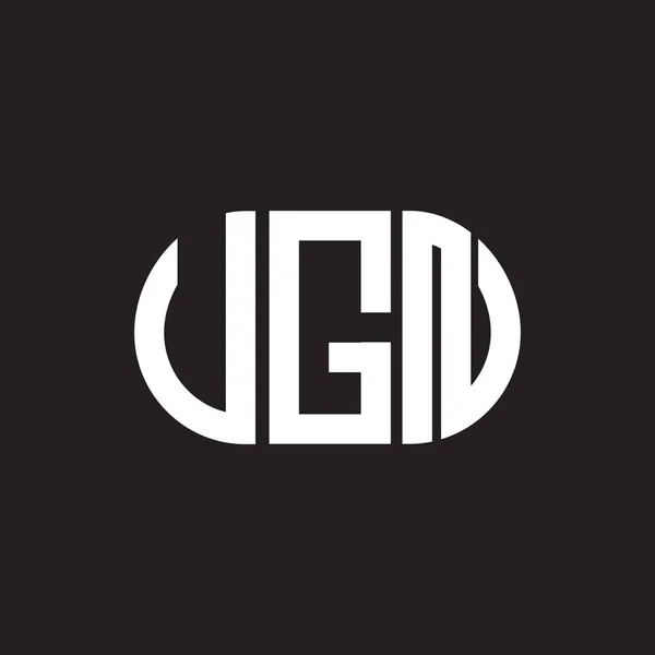 Ugn Brev Logotyp Design Svart Bakgrund Ugn Kreativa Initialer Brev — Stock vektor