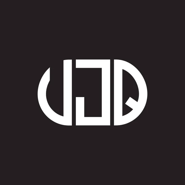 Σχεδιασμός Λογότυπου Γραμμάτων Ujq Μαύρο Φόντο Δημιουργικά Αρχικά Ujq Έννοια — Διανυσματικό Αρχείο