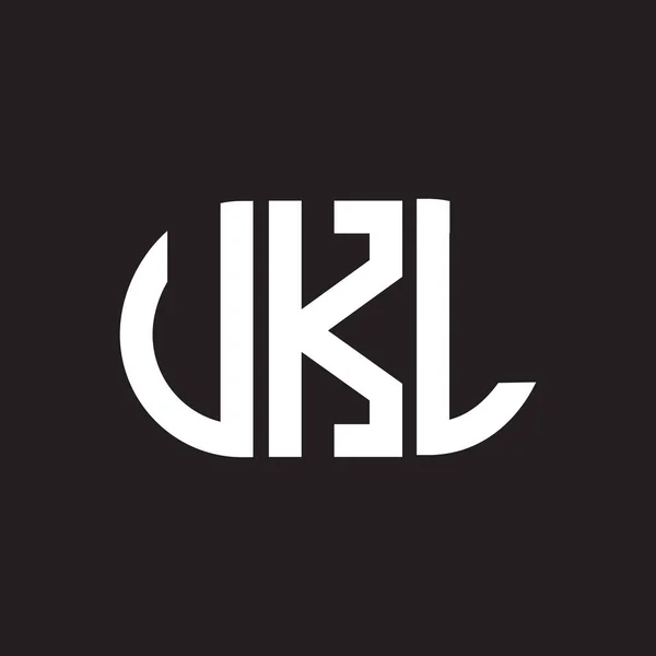 Ukl Letter Logo Design Auf Schwarzem Hintergrund Ukl Kreative Initialen — Stockvektor
