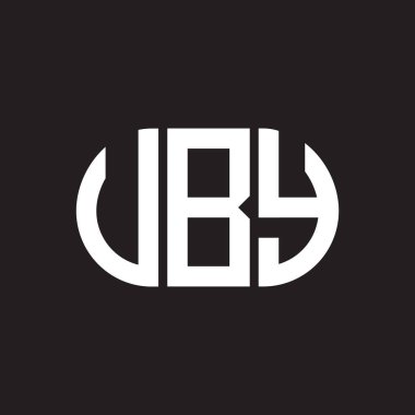 VBY mektup logosu tasarımı. VBY monogram harflerin baş harfleri logo kavramı. Siyah arkaplanda VBY harf tasarımı.