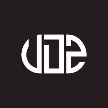 VDZ harf logosu tasarımı. VDZ monogram harflerin baş harfleri logo kavramı. Siyah arkaplanda VDZ harf tasarımı.