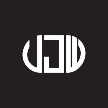 VJW harf logosu tasarımı. VJW monogram harflerin baş harfleri logo kavramı. Siyah arkaplanda VJW harf tasarımı.