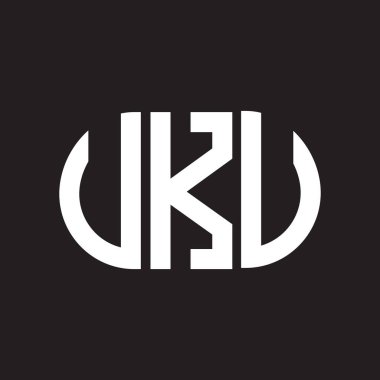 VKV harf logosu tasarımı. VKV monogram harflerin baş harfleri logo kavramı. Siyah arkaplanda VKV harf tasarımı.