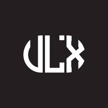 VLX harfli logo tasarımı. VLX monogram harflerin baş harfleri logo kavramı. Siyah arkaplanda VLX harf tasarımı.