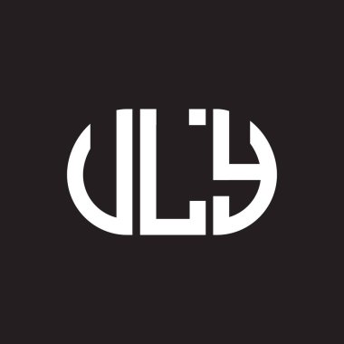 VLY mektup logosu tasarımı. VLY monogram harflerin baş harfleri logo kavramı. Siyah arkaplanda VLY harf tasarımı.