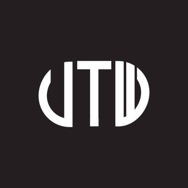 VTW harf logosu tasarımı. VTW monogram harflerin baş harfleri logo kavramı. Siyah arkaplanda VTW harf tasarımı.