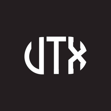 VTX harfli logo tasarımı. VTX monogram harflerin baş harfleri logo kavramı. Siyah arkaplanda VTX harf tasarımı.