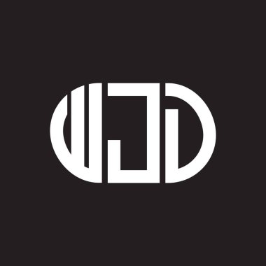 WJD mektup logosu tasarımı. WJD monogram harflerin baş harfleri logo kavramı. Siyah arkaplanda WJD harf tasarımı.