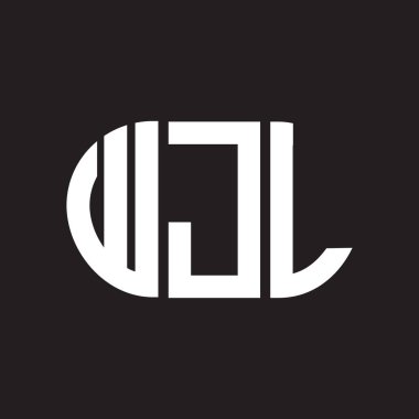 WJL mektup logosu tasarımı. WJL monogram harflerin baş harfleri logo kavramı. Siyah arkaplanda WJL harf tasarımı.