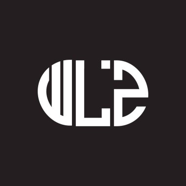 WLZ harfli logo tasarımı. WLZ monogram harflerin baş harfleri logo kavramı. Siyah arkaplanda WLZ harf tasarımı.