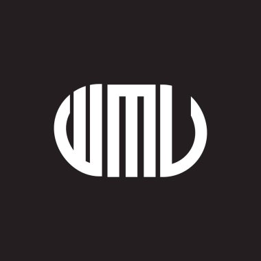 WMV harf logosu tasarımı. WMV monogram harflerin baş harfleri logo kavramı. Siyah arkaplanda WMV harf tasarımı.