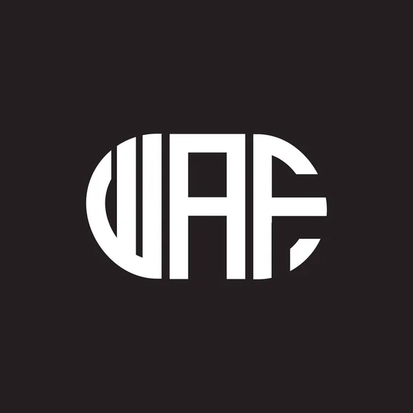 Разработка Логотипа Waf Концепция Логотипа Инициалами Waf Дизайн Букв Waf — стоковый вектор