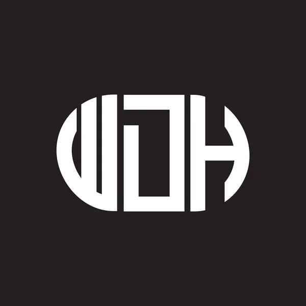 Wdh Carta Logotipo Design Wdh Monograma Iniciais Conceito Logotipo Carta — Vetor de Stock