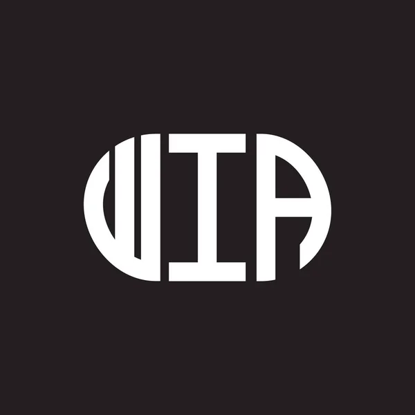 Σχεδιασμός Λογότυπου Γραμμάτων Wia Έννοια Λογότυπου Μονογραφήματος Wia Σχεδιασμός Γραμμάτων — Διανυσματικό Αρχείο