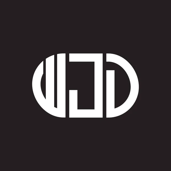 Wjd文字ロゴデザイン Wjdモノグラムイニシャルレターロゴコンセプト ブラックを基調としたWjd文字デザイン — ストックベクタ