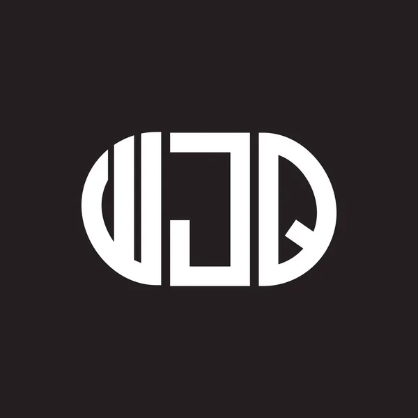 Wjqレターロゴデザイン Wjqモノグラムイニシャルレターロゴコンセプト ブラックを基調としたWjqレターデザイン — ストックベクタ