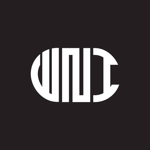 Design Logotipo Carta Wni Wni Monograma Iniciais Conceito Logotipo Carta —  Vetores de Stock