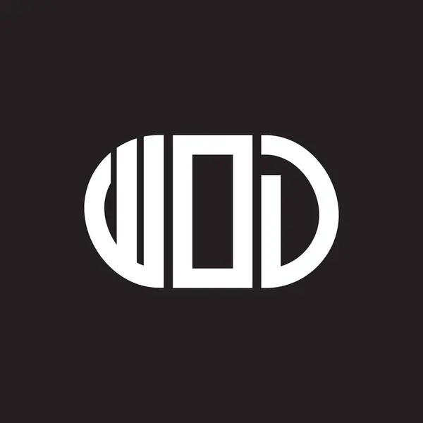 Wod Mektup Logosu Tasarımı Wod Monogram Harflerin Baş Harfleri Logo — Stok Vektör