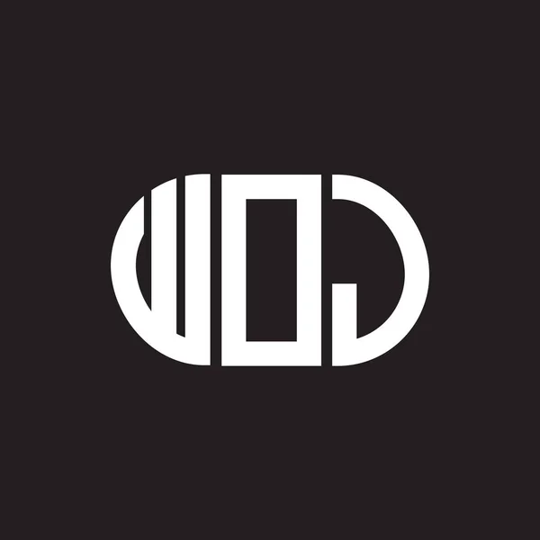 Návrh Loga Woj Woj Monogram Inicials Letter Logo Concept Woj — Stockový vektor