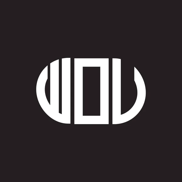 การออกแบบโลโก กษร Wou Wou Monogram นแนวค ดโลโก กษร การออกแบบต กษร — ภาพเวกเตอร์สต็อก