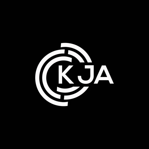 Diseño Del Logotipo Letra Kja Kja Monograma Iniciales Letra Logo — Vector de stock