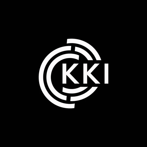 Kki Harf Logosu Tasarımı Kki Monogram Harflerin Baş Harfleri Logo — Stok Vektör