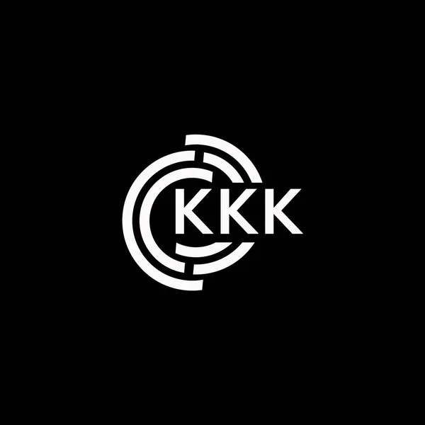 Kkk字母标识设计 Kkk字母表首字母首字母标识概念 Kkk黑底字母设计 — 图库矢量图片