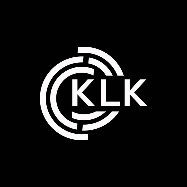 Klk Harf Logosu Tasarımı Klk Monogram Harflerin Baş Harfleri Logo — Stok Vektör