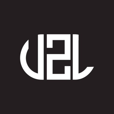 Siyah arkaplanda UZL harf logosu tasarımı. UZL yaratıcı harflerin baş harfleri logo kavramı. UZL harf tasarımı.