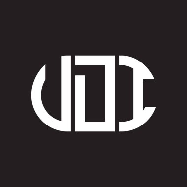 VDI mektup logosu tasarımı. VDI monogram harflerin baş harfleri logo kavramı. Siyah arkaplanda VDI harf tasarımı.