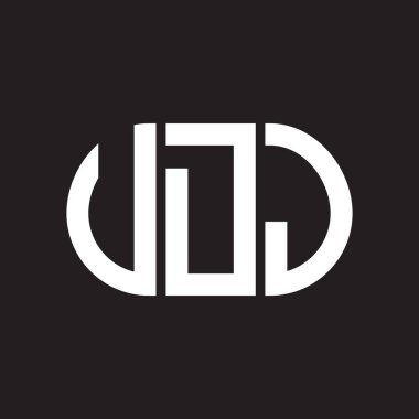 VDJ mektup logosu tasarımı. VDJ monogram harflerin baş harfleri logo kavramı. Siyah arkaplanda VDJ harf tasarımı.