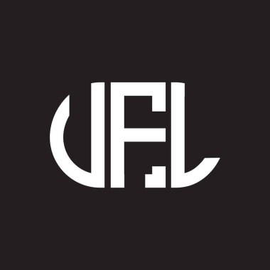 VFL harf logosu tasarımı. VFL monogram harflerin baş harfleri logo kavramı. Siyah arkaplanda VFL harf tasarımı.