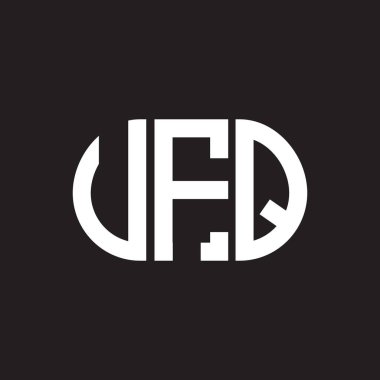 VFQ harf logosu tasarımı. VFQ monogram harflerin baş harfleri logo kavramı. Siyah arkaplanda VFQ harf tasarımı.