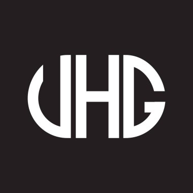 VHG harf logosu tasarımı. VHG monogram harflerin baş harfleri logo kavramı. Siyah arkaplanda VHG harf tasarımı.