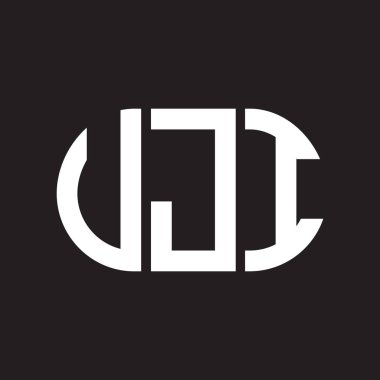 VJI harf logosu tasarımı. VJI monogram harflerin baş harfleri logo kavramı. Siyah arkaplanda VJI harf tasarımı.