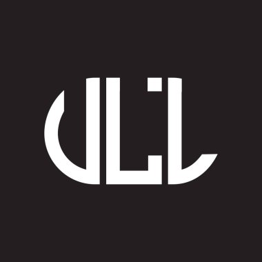 VLL harfli logo tasarımı. VLL monogram harflerin baş harfleri logo kavramı. Siyah arkaplanda VLL harf tasarımı.