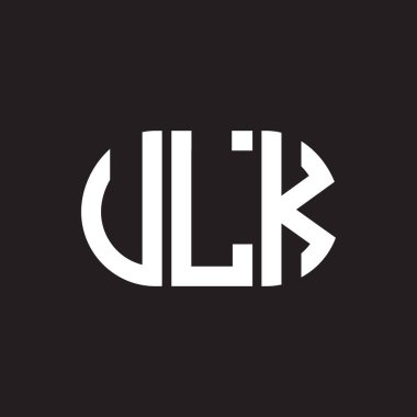 VLK harf logosu tasarımı. VLK monogram harflerin baş harfleri logo kavramı. Siyah arkaplanda VLK harf tasarımı.