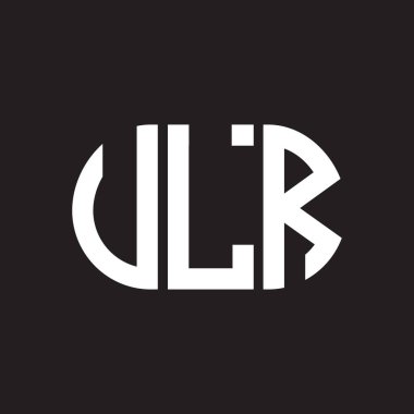 VLR harf logosu tasarımı. VLR monogram harflerin baş harfleri logo kavramı. Siyah arkaplanda VLR harf tasarımı.