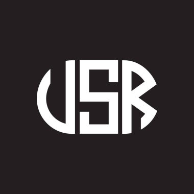 VSR harf logosu tasarımı. VSR monogram harflerin baş harfleri logo kavramı. Siyah arkaplanda VSR harf tasarımı.