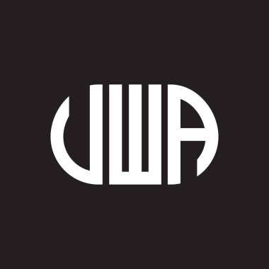 VWA mektup logosu tasarımı. VWA monogram harflerin baş harfleri logo kavramı. Siyah arkaplanda VWA harf tasarımı.