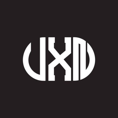 VXN harf logosu tasarımı. VXN monogram harflerin baş harfleri logo kavramı. Siyah arkaplanda VXN harf tasarımı.