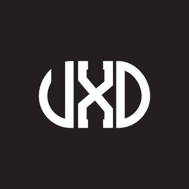 VXO harf logosu tasarımı. VXO monogram harflerin baş harfleri logo kavramı. Siyah arkaplanda VXO harf tasarımı.