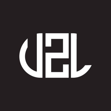 VZL harf logosu tasarımı. VZL monogram harflerin baş harfleri logo kavramı. Siyah arkaplanda VZL harf tasarımı.