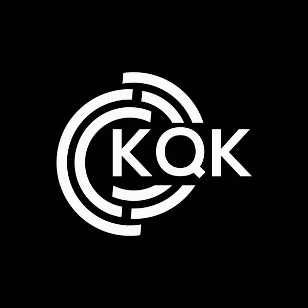 Kqk Harf Logo Tasarımı Kqk Monogram Harflerin Baş Harfleri Logo — Stok Vektör