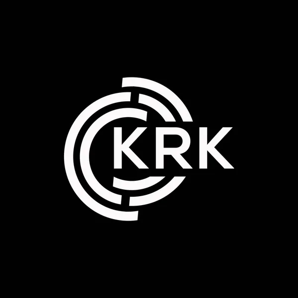 Krk Harf Logosu Tasarımı Krk Monogram Harflerin Baş Harfleri Logo — Stok Vektör