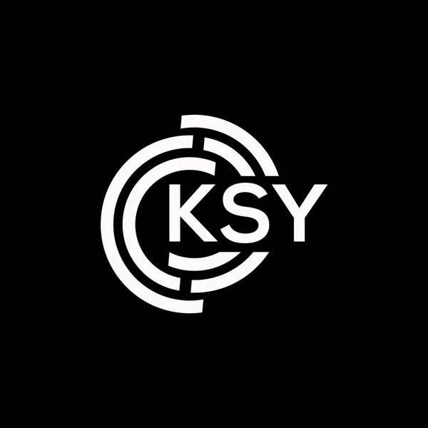 Ksy Carta Logotipo Design Ksy Monograma Iniciais Conceito Logotipo Carta —  Vetores de Stock