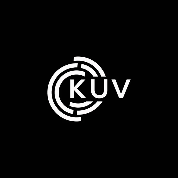 Logo Desain Huruf Kuv Kuv Monogram Inisial Konsep Logo Huruf - Stok Vektor