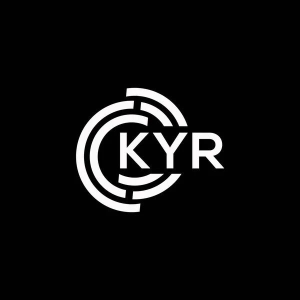 Projeto Logotipo Carta Kyr Kyr Monograma Iniciais Conceito Logotipo Carta —  Vetores de Stock