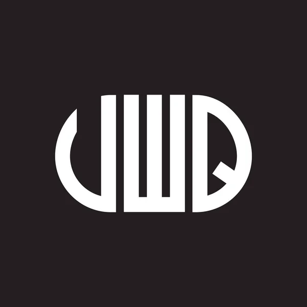 Дизайн Логотипа Uwq Чёрном Фоне Uwq Creative Initials Letter Logo — стоковый вектор