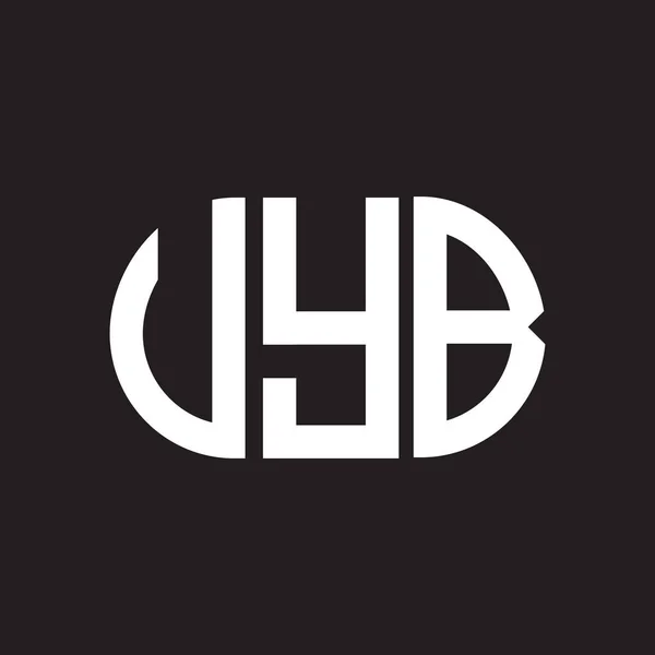Diseño Del Logotipo Letra Uyb Sobre Fondo Negro Uyb Iniciales — Archivo Imágenes Vectoriales